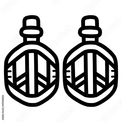 pedal line icon style