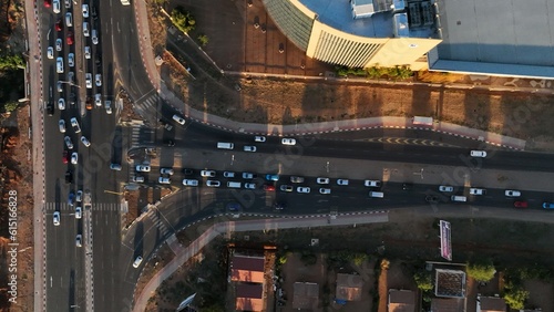 Traffic during rush hour at Central Business District, CBD, Gaborone, Botswana, Africa