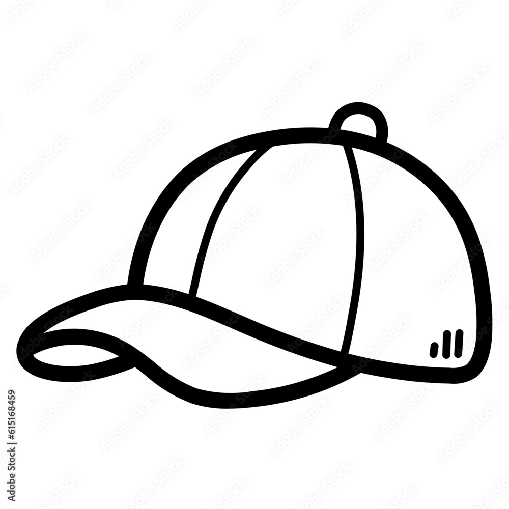 baseball cap line icon style baseball cap line icon style