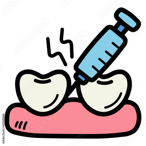 anesthetic filled outline icon style