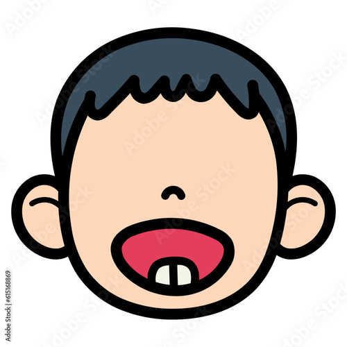 baby teeth filled outline icon style