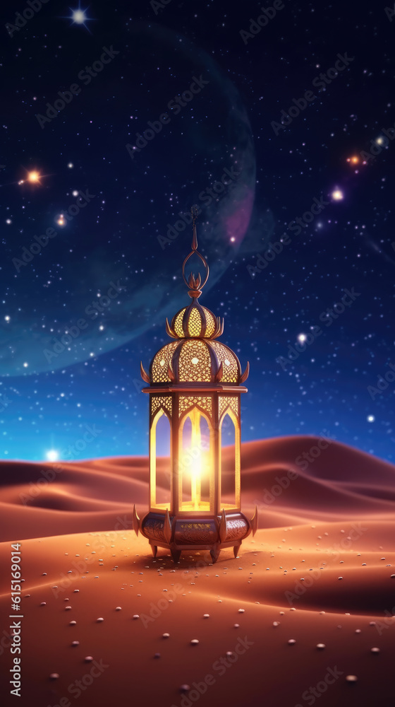 Crescent Moon Serenade: Minimalistic Stock Photo Illustration for Eid Mubarak Celebration Crescent Moon Serenade: Minimalistic Stock Photo Illustration for Eid Mubarak Celebration