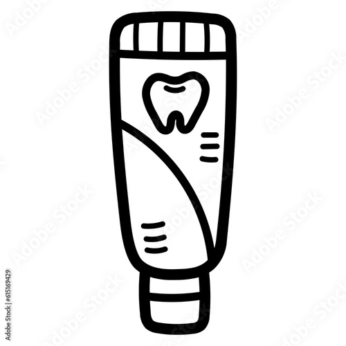 toothpaste line icon style
