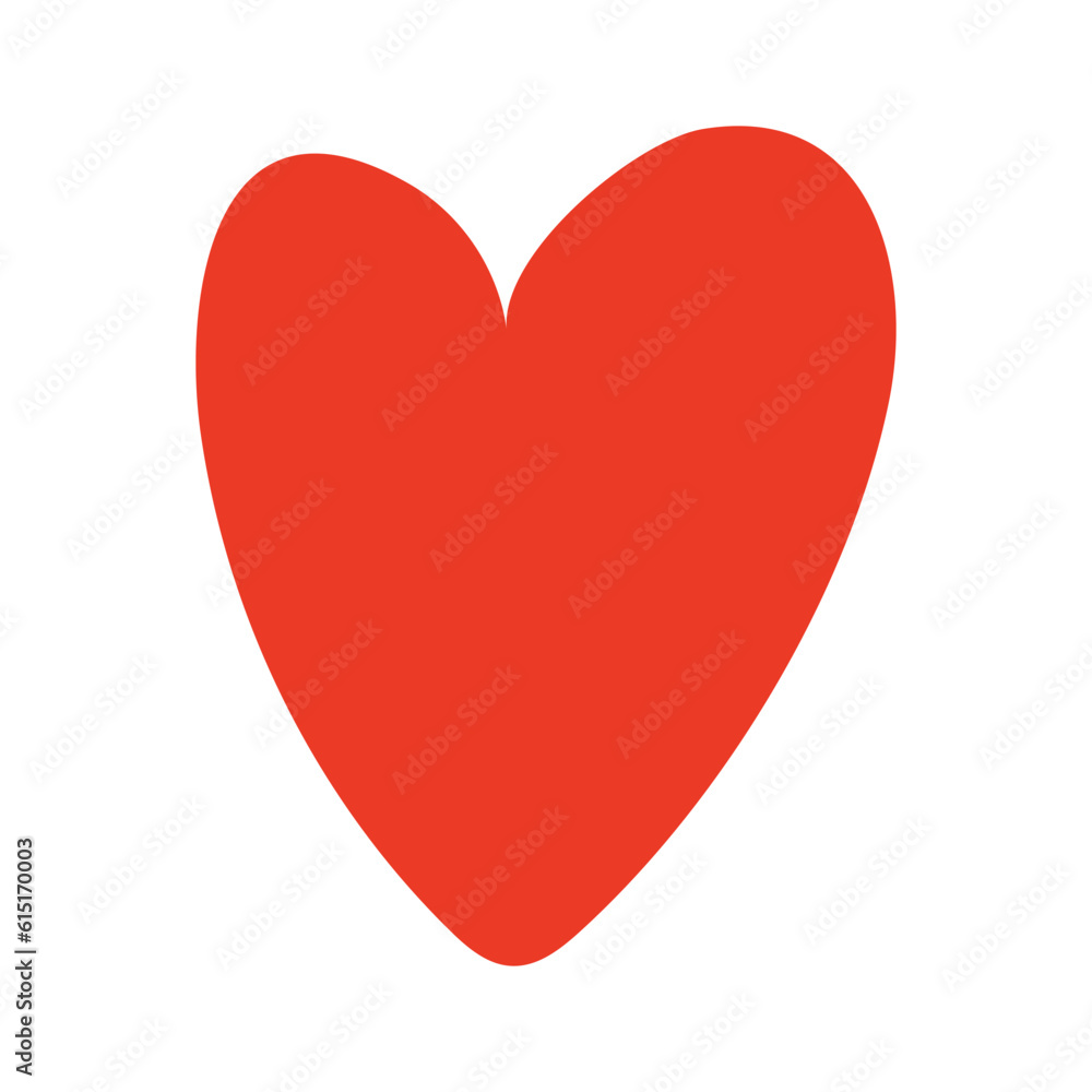 Heart flat hand drawn illustration. Flat style design, isolated vector. Kids print element, romantic love sign, symbol, Saint Valentines day, romance, passion Heart flat hand drawn illustration. Flat style design, isolated vector. Kids print element, romantic love sign, symbol, Saint Valentines day, romance, passion