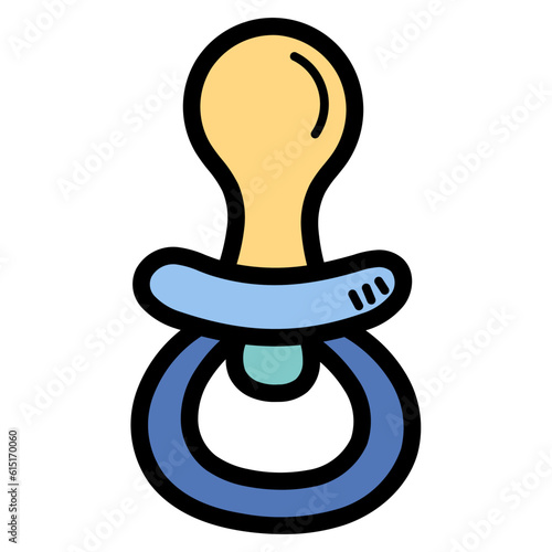 pacifier filled outline icon style