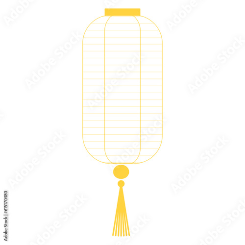 Traditional Chinese hanging lantern illustration. Modern minimal line art style design  isolated vector. Asian holiday Mid Autumn Festival  New Year print element