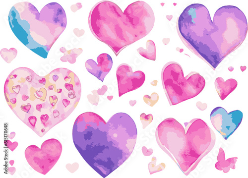 Pastel watercolor style of heart