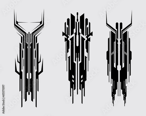 HUD futuristic frame border game swag streetwear elements pack panel cyber sci-fi, icon symbol cyberpunk interface machine editable