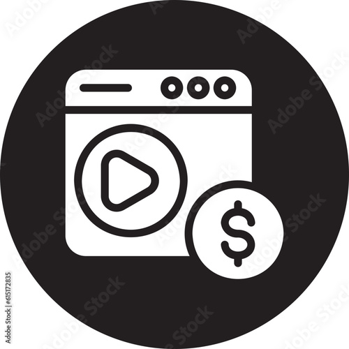 monetization glyph icon