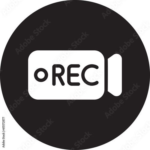 rec glyph icon