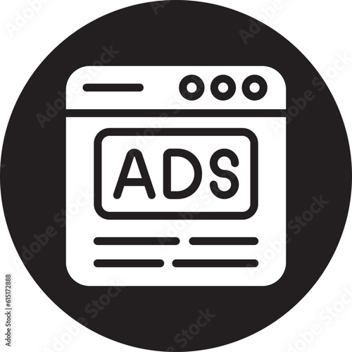 Advertisement glyph icon