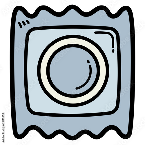 condom filled outline icon style