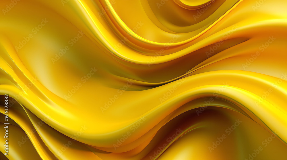 An abstract yellow background with curvy lines