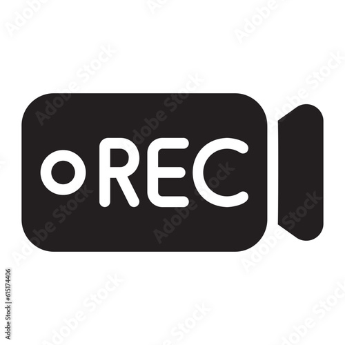 rec glyph icon
