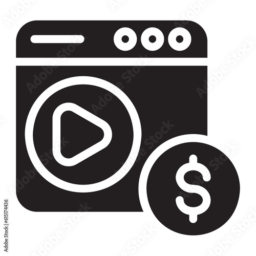 monetization glyph icon