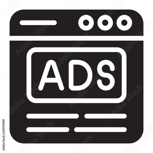 Advertisement glyph icon