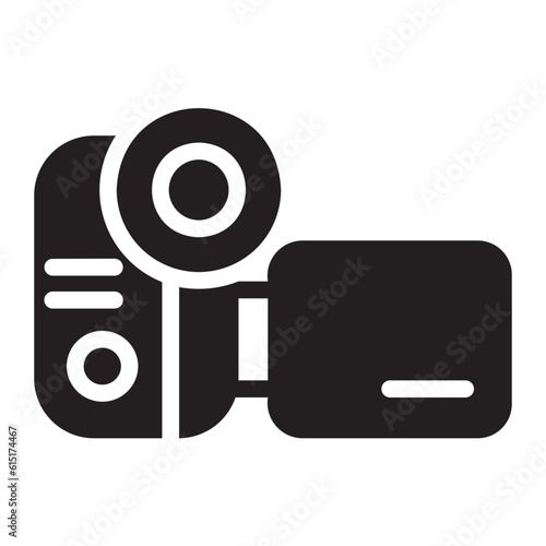 camcorder glyph icon