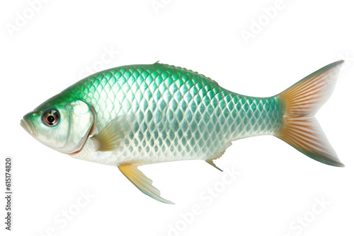 Emerald Delight fish. Transparent background. generative AI