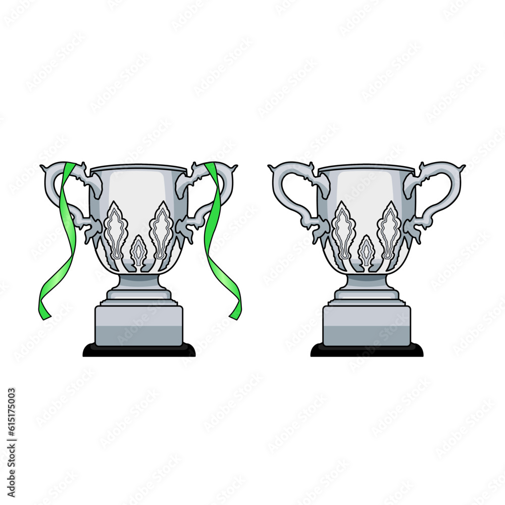 Vector graphic illustration of England League Cup Trophy. English