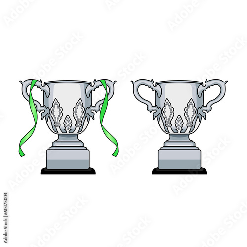 Vector graphic illustration of England League Cup Trophy. English football competition trophy. League Cup Trophy. photo