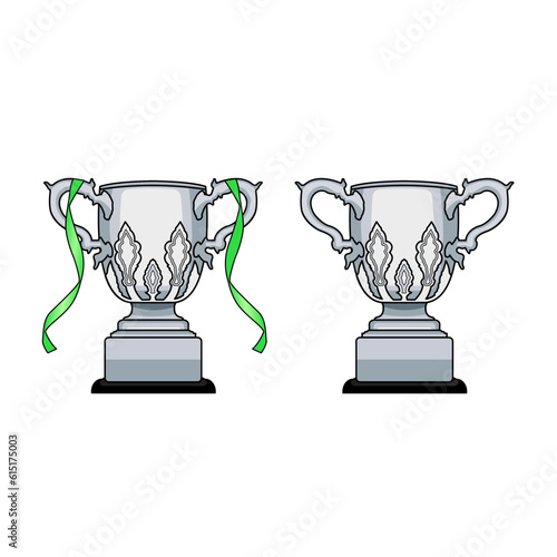 Vector graphic illustration of England League Cup Trophy. English football competition trophy. League Cup Trophy.
