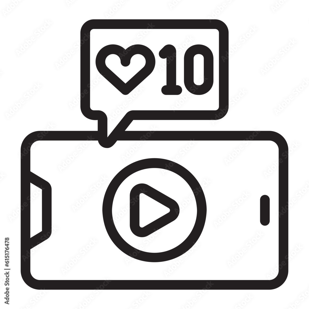 likes line icon likes line icon