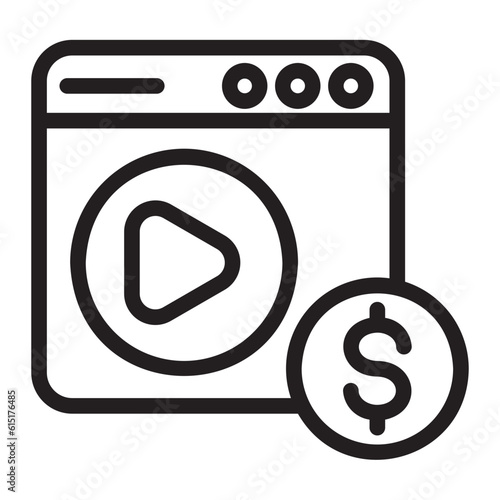 monetization line icon