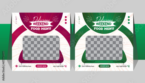 Food social media post template