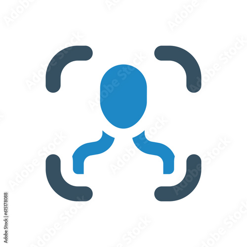 face scan icon vector illustration