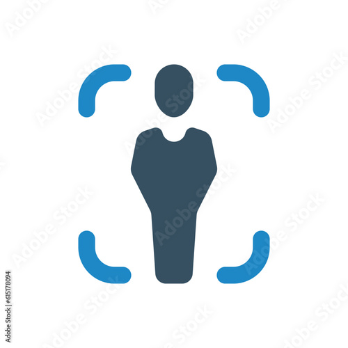 man scan icon vector illustration