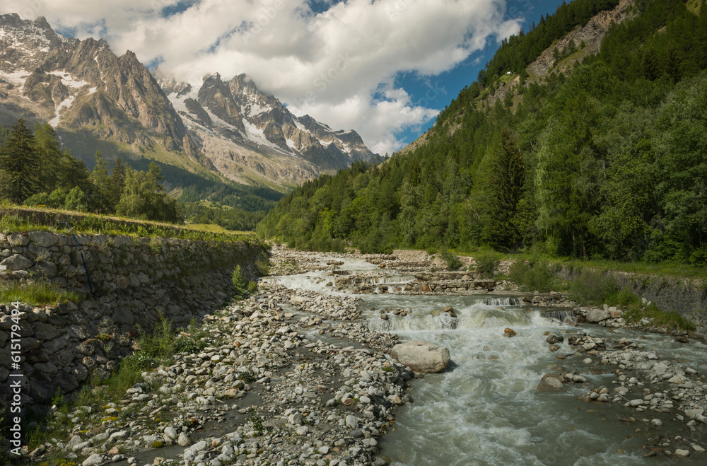 Ferret Valley close to Courmayeur, Italy