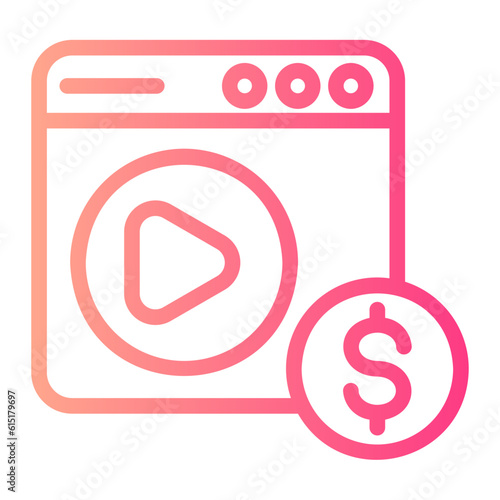 monetization gradient icon