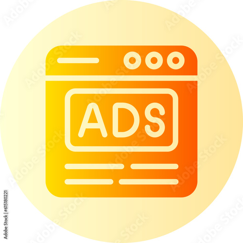 Advertisement gradient icon