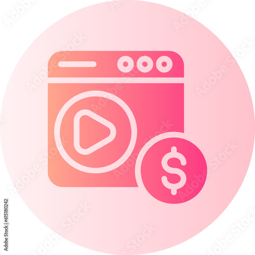 monetization gradient icon