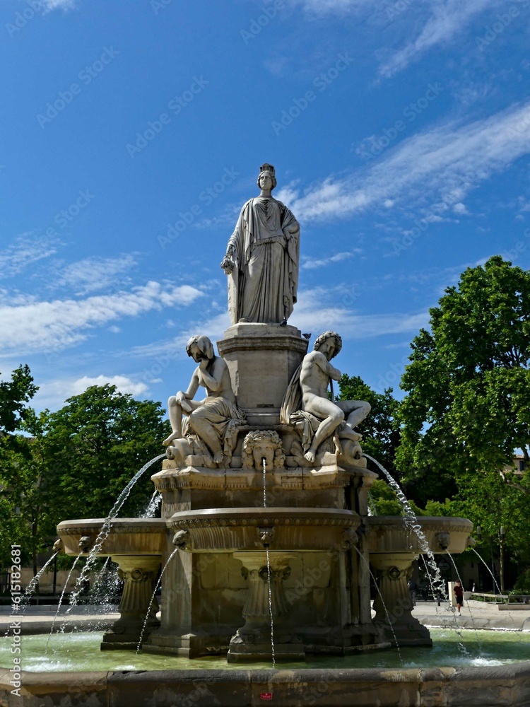 Nîmes, May 2023 : Visit the beautiful city of Nîmes en Provence - Historical city with its arena and ancient theater - View on the city Nîmes, May 2023 : Visit the beautiful city of Nîmes en Provence - Historical city with its arena and ancient theater - View on the city