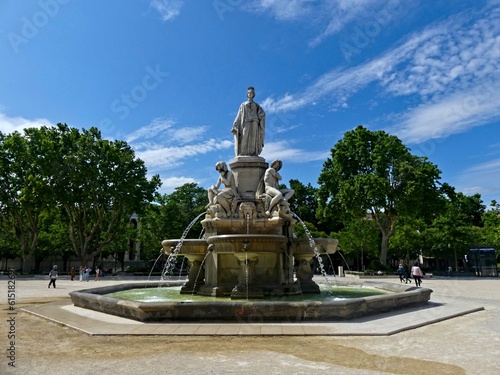 Nîmes, May 2023 : Visit the beautiful city of Nîmes en Provence - Historical city with its arena and ancient theater - View on the city 