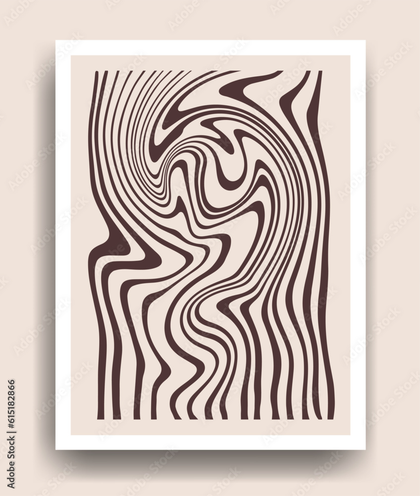 Warped lines stripes background poster vector