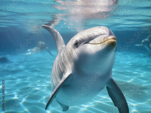 Underwater photo of joyful and optimistic dolphin © Venka