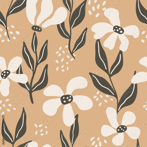Floral seamless pattern. Vector design for paper, cover, fabric interior decor.