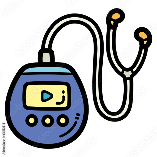 cd player filled outline icon style