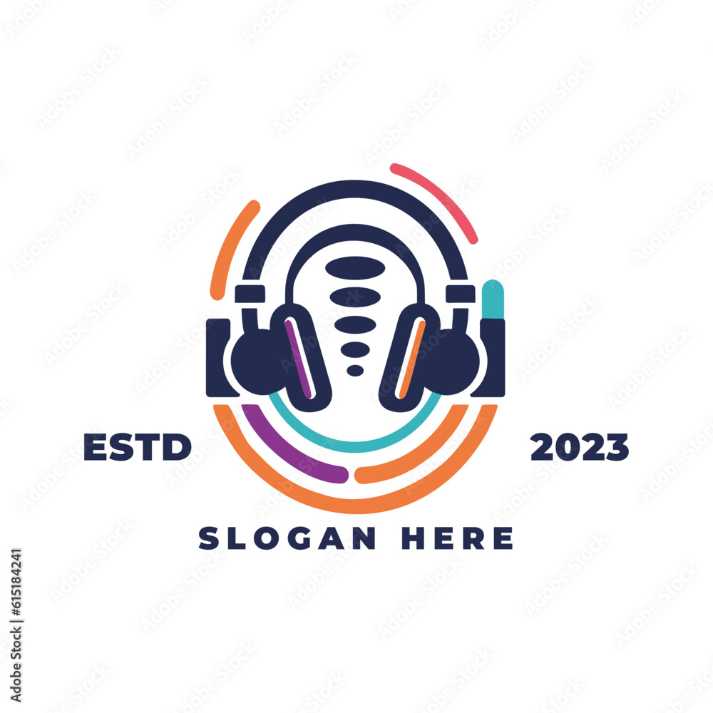 Podcast logo design. podcast icon, logo design template Podcast logo design. podcast icon, logo design template