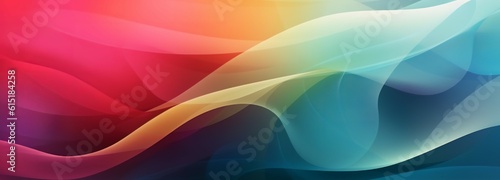 A colorful abstract background design with wavy lines. Created with Generative AI technology