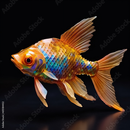 美しい金魚のクリスタルアート  © 藤井 大揮