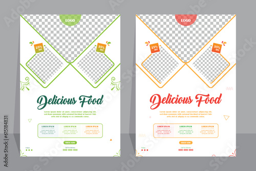 Food Flyer Template design, restaurant food flyer, fast food template vector illustration.