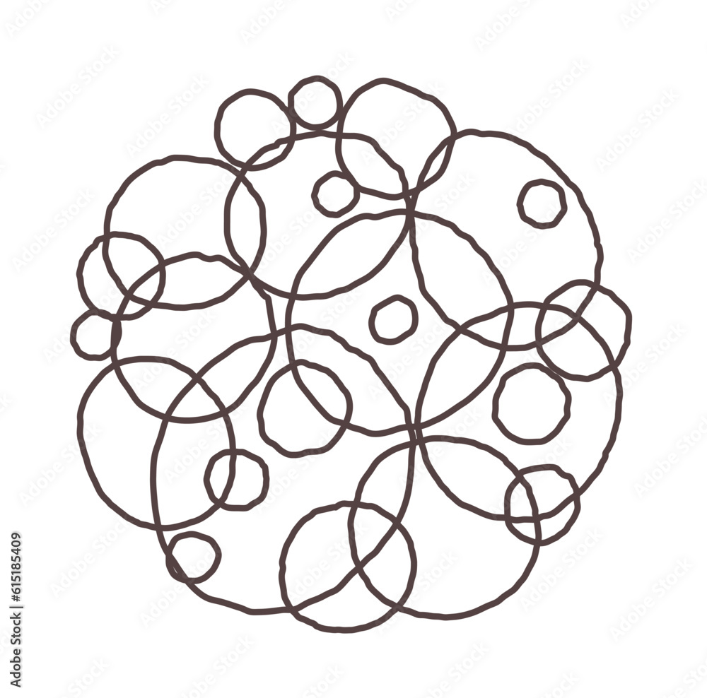 Round abstract hand drawn pattern Vector Round abstract hand drawn pattern Vector