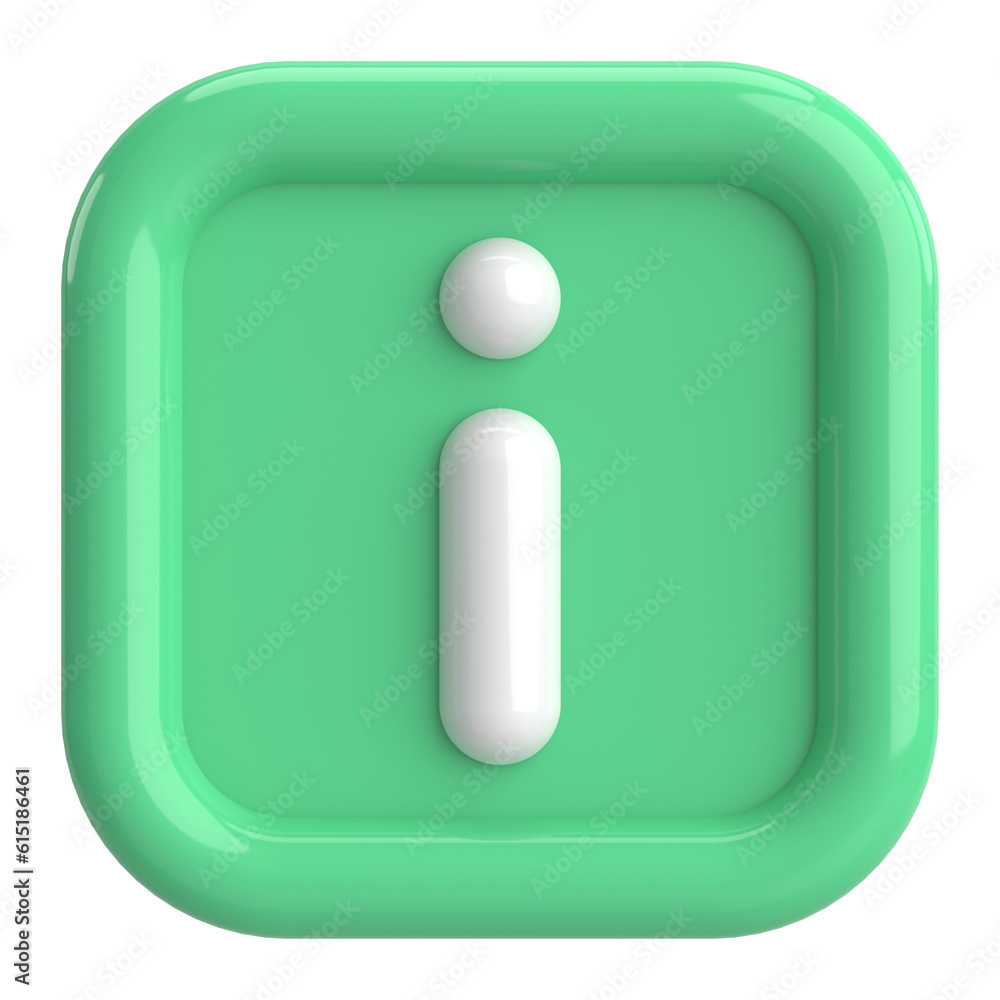 3D information icon. 3D illustration. 3D information icon. 3D illustration.