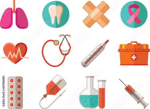 Medicine Vector Icons Set.