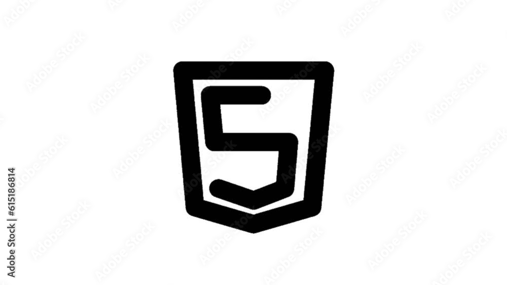 Html black icon background animated, logo symbol, social media Html black icon background animated, logo symbol, social media