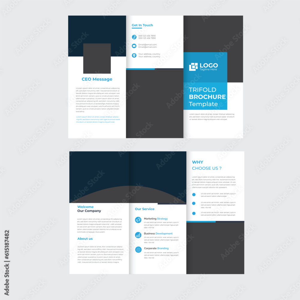 Corporate tri-fold brochure design