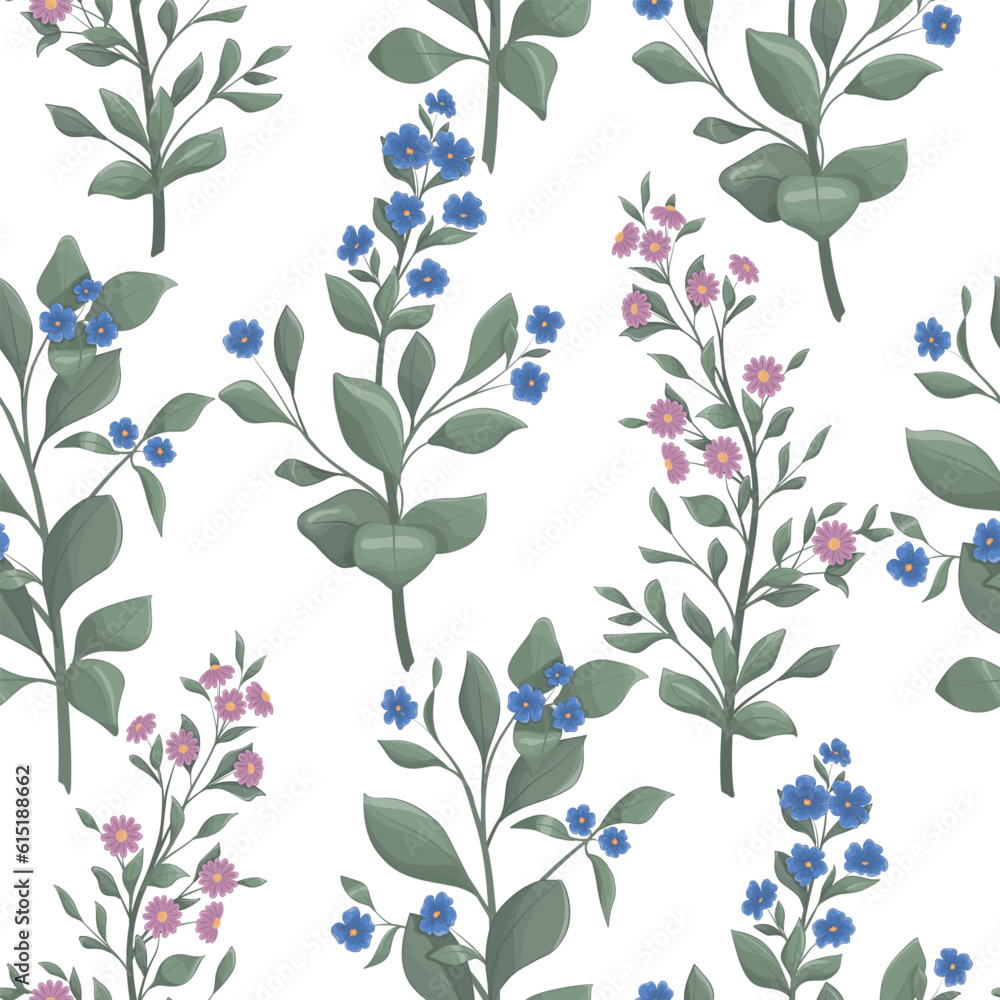 Seamless pattern with leaves. Vector illustration. Seamless pattern with leaves. Vector illustration.